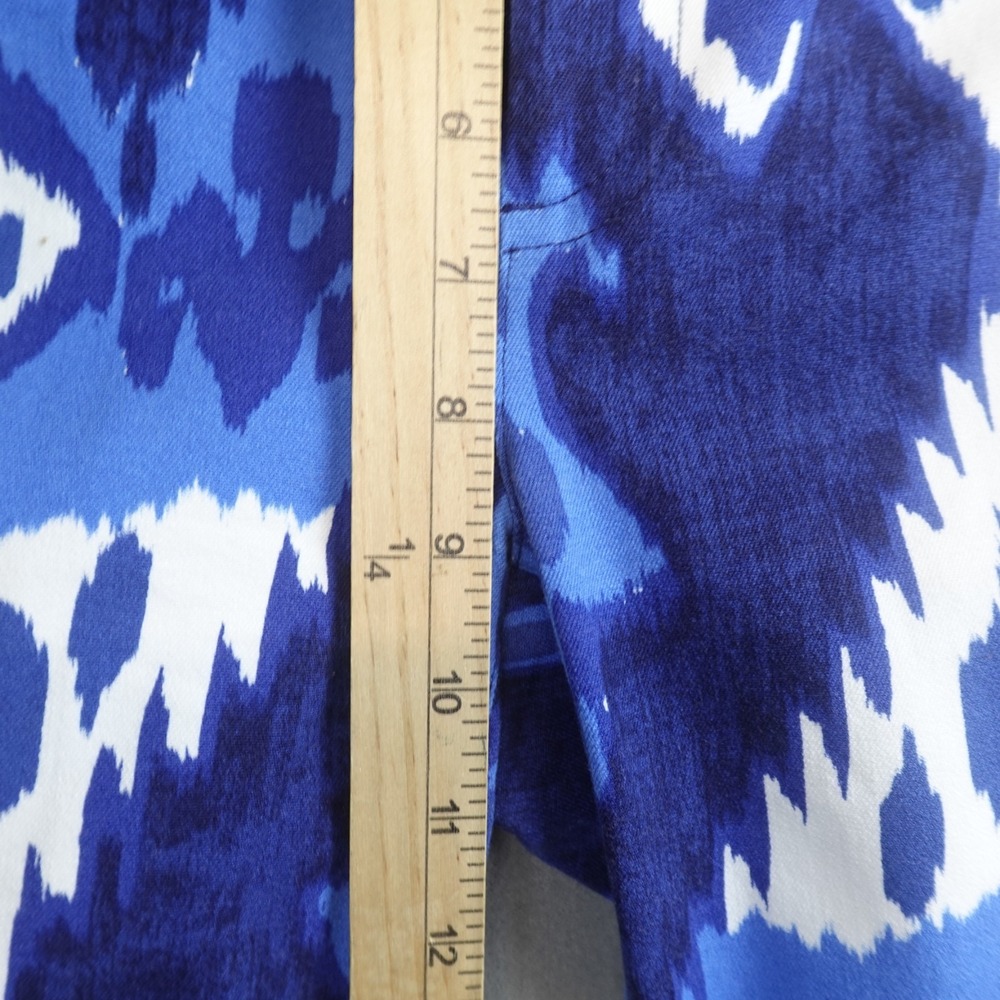 Polo Golf Ralph Lauren Pants Blue Ikat Print Size 6 Cotton Blend Stretch Pant - Picture 5 of 9